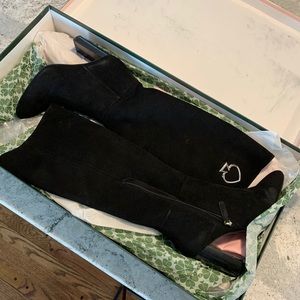 NWT & Box Kate Spade Helana 8.5 Suede Black Boots